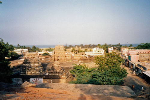 Ausblick vom Hgel auf Mahabalipuram