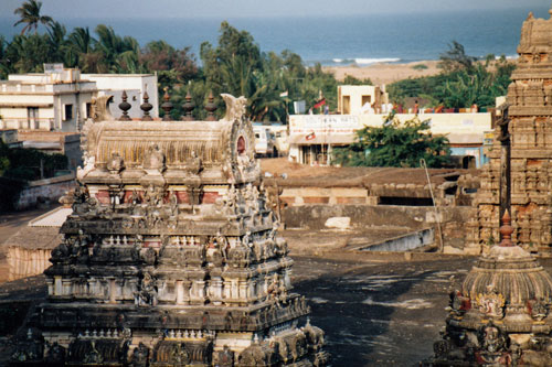 Ausblick vom Hgel auf Mahabalipuram