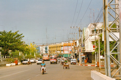 Straße in Sukhothai