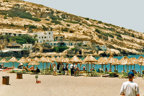 Strandleben in Matala