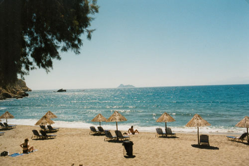 der Strand in Komos