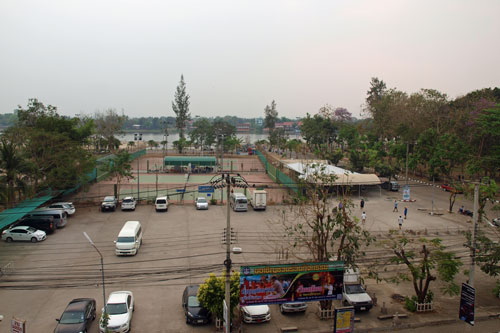Blick vom Balkon auf Kamphaeng Phet
