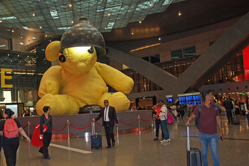 merkwrdiges Vieh auf dem Flughafen Doha