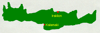 Kreta Karte mit Kalamaki