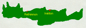 Kreta Karte mit Rethimnon