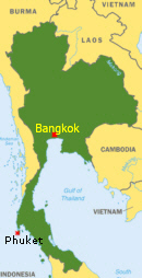 Thailand Karte mit Phuket