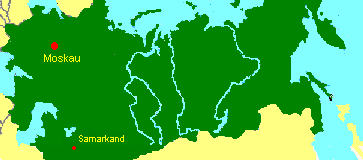 UdSSR Karte mit Samarkand
