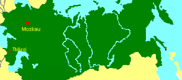 UdSSR Karte mit Tbilissi