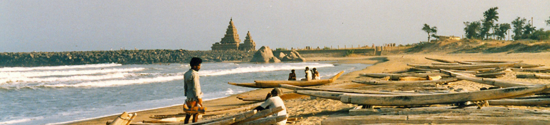 am Strand von Mahabalipuram