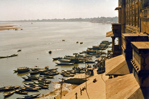 am Ganges in Varanasi