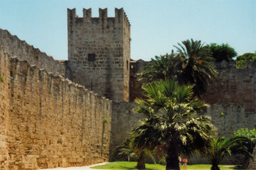 die Burg in Rhodos Stadt