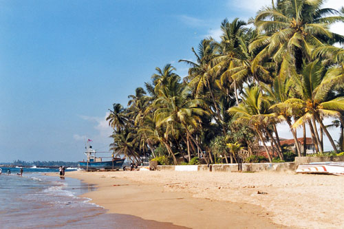der Strand in Hikkaduwa