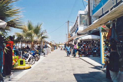 an der Promenade in Naxos