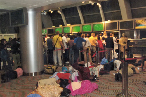 Chaos auf dem Flughafen Dubai
