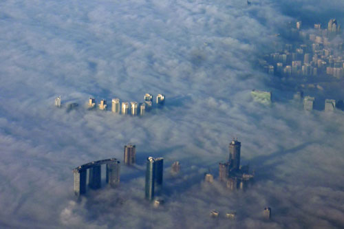 Nebel über Abu Dhabi