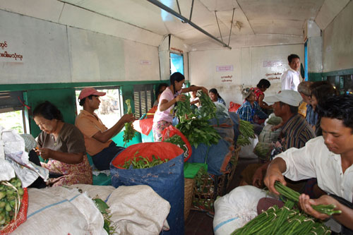 Der Zug ist voller Gemüse