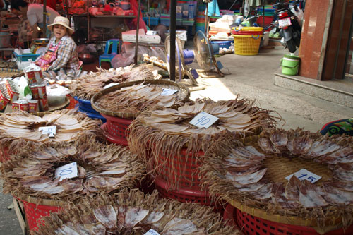 auf dem Markt in Mahachai