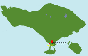 Bali Karte mit Legian