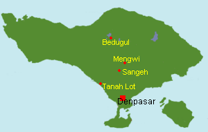 Bali Karte mit Mengwi
