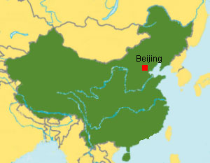 China Karte mit Beijing