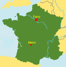 Frankreich Karte mit Martel