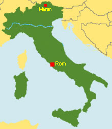 Italien Karte mit Meran
