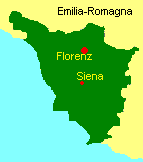 Italienkarte Karte mit Siena