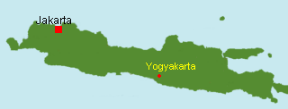 Java Karte mit Yogyakarta