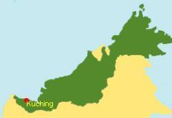 Malaysia Karte mit Kuching