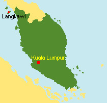 Malaysia Karte mit Langkawig