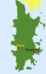 Phuket Karte mit Patong
