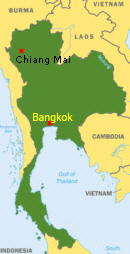 Thailand Karte mit Chiang Mai