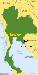 Thailand Karte mit Ko Chang