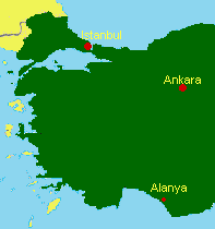 T�rkei Karte mit Alanya