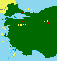 Trkei Karte mit Bursa