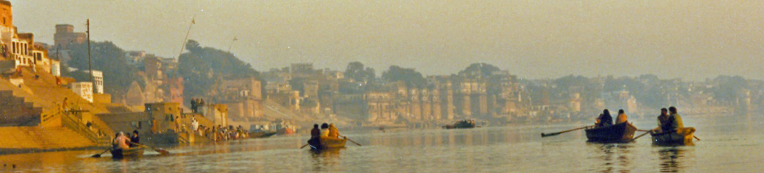 morgendliche Bootsfahr auf dem Ganges